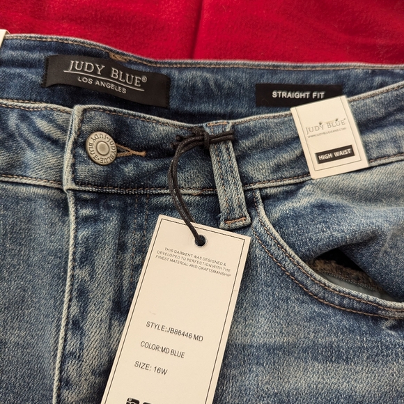 Judy blues high waist straight fit jeans - Picture 2 of 3
